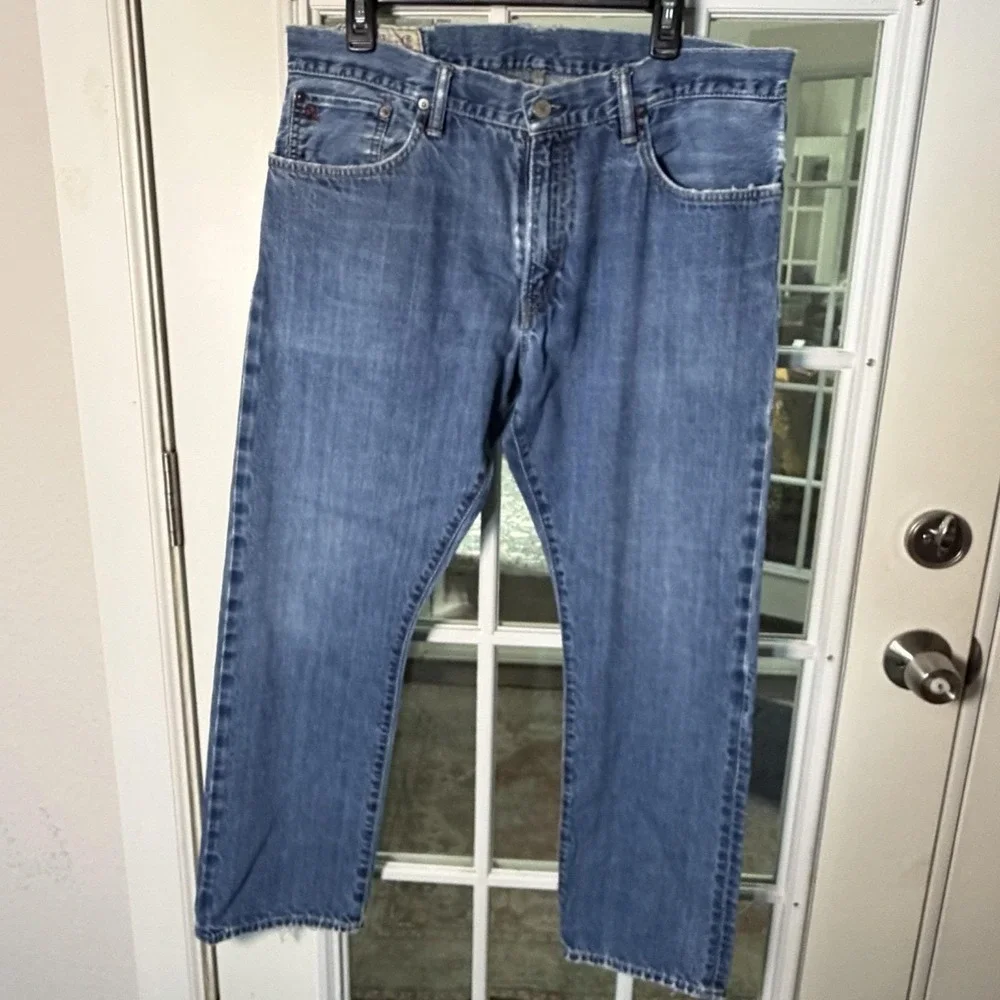 Vintage Polo Ralph Lauren Jeans Men's 36x30 Distressed Denim Y2K Grunge